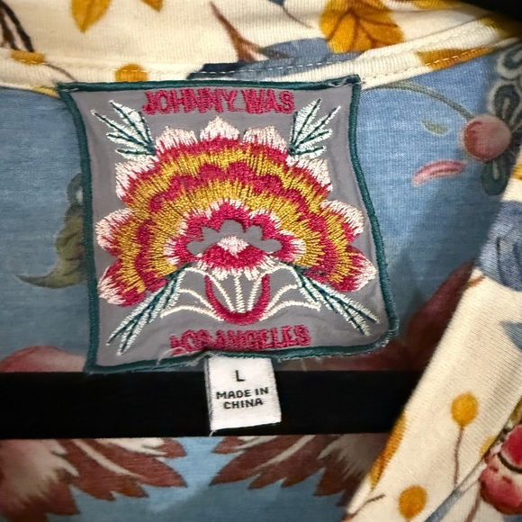 Johnny Was Multicolor Floral Short Sleeve Top - Picture 2 of 8